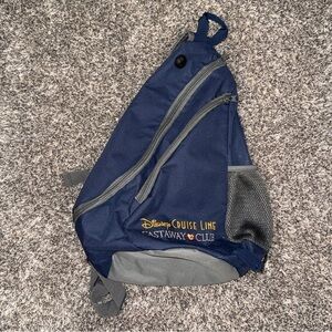 Disney Cruise Line Castaway Club Blue Shoulder Crossbody Backpack Sling Bag